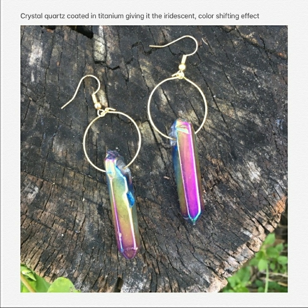 ♨New! Crystal quartz earrings